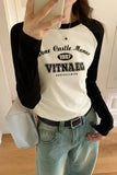 Spice Girl Vintage Long-Sleeved T-Shirt A New Autumn T-Shirt With A Round Collar And A Short