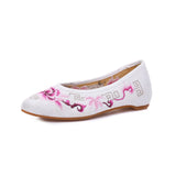 Zingj Shoes Single Shoes Embroidered Cloth Shoes One Foot Pedal, Embroidered Shoes Ethnic Wind Cloth Shoes Casual Women's