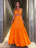 Solid Hollow Lace Women Dress Halter Strapless Sleeveless Naked Waist Sexy Long Dress Chic Evening Party Female