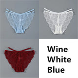 Lace Panties Ice Silk Seamless Panty Women Low Rise Sexy Transparent Floral Briefs Soft Cotton Crotch Underpants
