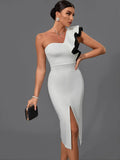 Party Dress 2022 Women Green Bodycon Dress Elegant Sexy Midi Evening Club Dress High Quality Summer Birthday