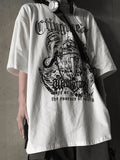 Men's Gothic Punk Shield Graphic Tee- Outfit