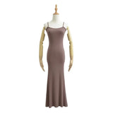 Zingj Pure Desire Women's Dress Mermaid Sexy High Waist Elastic Hip Sleeveless Dress Halter Fish Tail
