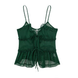 2025 New Women's Translucent Laminated Decorative Top