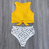 New Sexy High Waist Bikini Swimwear Women Swimsuit Push Up Biquini Bathing Suit High Neck Bikinis Women Summer Beach