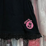 Aesthetic Rabbit Embroidery Lolita Japanese Kawaii Tank Tops Women Cartoon Bunny Vest Harajuku Gothic Punk Lace Camis