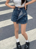 Vintage Irregular High Waist Denim