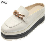 Women Flip Flops Comfortable Rubber Platform Shoes Women Casual Round Toe Flat Loafers Flats Autumn Women Shoes