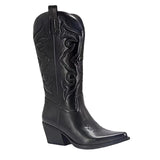 New Embroidery Women's Mid-Clinic Fluorescent Tip Martin Boots Coarse And Large-Size