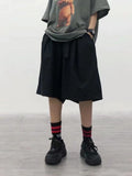 Harajuku Streetwear Oversize Cargo Shorts Women Japanese Style Knee Length Pants Hippie Punk Wide Leg Trousers