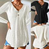 Zingj New Solid Color Casual Fashion Hollow V-Shirt Jacket Women's Clothing-Outfit