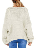 spring and autumn new thick needle twist knit cardigan women's mid-length solid color casual loose coat