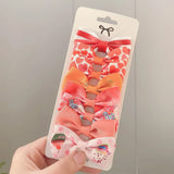 Grosgrain Ribbon Unicorn Printed Bowknot Hair Clips For Cute Girls Handmade Barrettes Hairpins Kids Hair