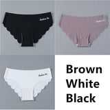 Seamless Underwear Silk Women's Plain Color Panties Lady Invisible Underpants Girls Briefs Smooth Panty Sexy