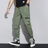 and Summer Big Men Trousers Knitted Sports Pants Men Pants Loose Korean Version of All-Match Overalls Trousers