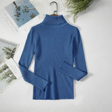 2021 Autumn Winter Sweater Knitted Women Khaki Long Sleeve Slim Casual Turtleneck Pullover Ladies White