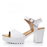 New Summer Women Sandals Shoes 2021 Thick With OL Korean Summer Sandals Large Size Genuine Leather Women Shoes