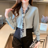 Temperament Chiffon Shirt Female Design Sense Hong Kong Wind Minority Light Ripe Shirt Early Autumn 2025 New Long Sleeve