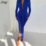 Side Split Pleated Evening Dress Women Sexy Slim High Waist Elegant Party Robe Bodycon Deep V Neck Bandage Ladies