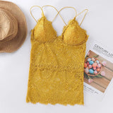 Hollow Out Bralette Solid Beauty Back Lace Underwear Sexy Vest Female Add pad Wireless Bra Seamless Lingerie