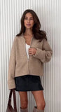 Women's Spring And Autumn Hot Casual Zipper Loose Knitted Shirt Coat Small