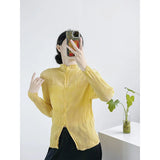 Folded Niche Design Lazy Wind Coat Women's Summer New Air Conditioning Pure Color Thin Zipper