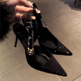 Shoes Children 2025 Spring And Autumn High Heel Shoes Fine Heel Design For A Long Time Standing Not Tired French Fine Heel Non-Slip