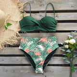 Bikini 2023 Female Swimsuit Women Swimwear Thong Push Up Bikinis Set High Waist Swimming Suits Ruffled Bathing