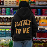 2021 Letter Print Brown Women Hoodie Oversized Long Sleeve Autumn Winter Casual Loose Sweatshirts Y2K Fashion