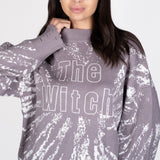 Letter Embroidery Personality Tattered Wool Woven Long-Sleeved Sweater Women's Autumn And Winter Letter