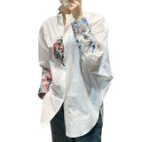Unique Chic Blouse In Early Spring European Heavy Industry Blouse Chinese Embroidered Shirt Women's 2023 New