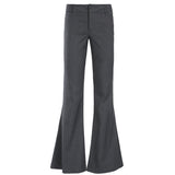 Zingj Wind Pure Color Low Waist Micro La Suit Pants Hot Girl Temperament Commuting Simple And Versatile Show Thin Floor