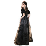 Glid Evening Dress Light Luxury Small Chinese Feng Shui Ink Painting Annual Dress Birthday Host Performance Dress