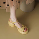2025 Summer One Word With Waterproof Platform Platform Roman Sandals Women's