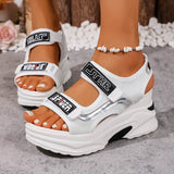 Sports Sandals Women Wear 2025 New Summer Drill Thick Bottom Magic Stick Soft Bottom Roman Beach
