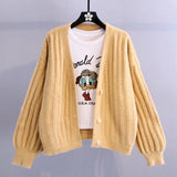 cardigan jacket women 2021 autumn and winter fashion temperament new Korean loose long-sleeved v-neck
