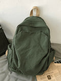 Vintage Wash College School Backpack-Outfit
