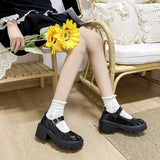 Small Thin Loose Pastry Shoes New Four Seasons Of Women 2025 Leather Shoes Treasure Mary Sole Retro Fashion