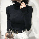 Sweater Womens 2021 Autumn Winter Tops Korean Slim Women Pullover Jumper Knitted Sweater Pull Femme Hiver