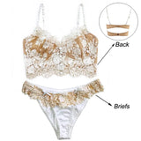 Ultra Thin Lace Underwear Sets Women Bralette Push Up Brassiere Sexy Eyelash Bra French Lingerie Female Bra and Panty