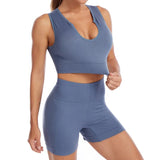 Seamless Sports Bra Set For Women Plunge Bra Female Brassiere U Neck Sexy Women's Underwear Wireless Bralette