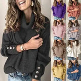 Zingj Winter Autumn And Winter Women's Hoodie Turtleneck Sweater Top In Stock-Outfit
