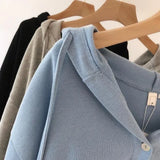Zingj Open Autumn Coat Small Thin Loose Korean Version Casual Button Cardigan Lazy Wind Small Jacket Female Autumn-Outfit