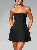 Gentle Style Dress Women 2025 Summer New Fashion Sweet Wind Bra High Waist Design Solid