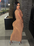Mesh Outfits Women Two Piece Set Skinny O-Neck Short Sleeve Bodysuits Top+Skirt See Through Clubwear Vacation Matching