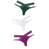 Set Women Sexy Lace Panties Transparent Low-waist Underpant Hollow Out Thong Female Seamless G-string Underwear
