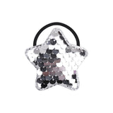 lot Cute Rainbow Solid Sequins Hair Band For Girls Star Heart Crown Elastic Rope Ponytail Holder Headband Hair