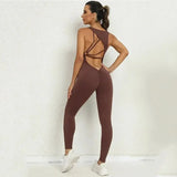 Sexy Hollow Scrunch Monkeys Women Gym Sport Jumpsuit Raises Butt White Black Female Yoga Fitness Overalls Summer