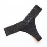 pcs/Lot Plus Size Women's Cotton Panties Underwear Sexy Lace Lingerie Panty Thongs G String Tanga T-back Seamless Female