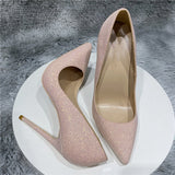 green Gretel bling stiletto shoes 12cm 10cm 8cm high heels pointed toe handmade good quality women pumps LF029